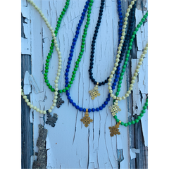 Akola Paper Bead Cross Necklaces