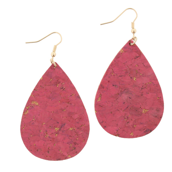 Jane Marie Cork Teardrop Earrings