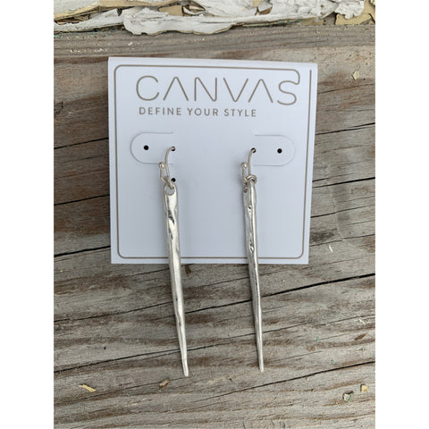Canvas Silver Spear Earrings