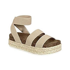 Mesa Woven Flatform Sandal in Nude