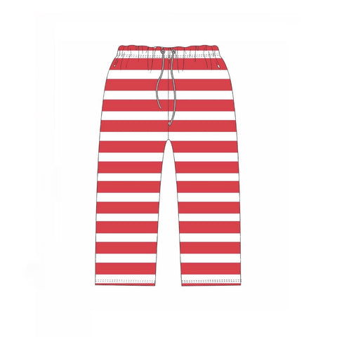 Jane Marie Red and White Striped PJ Pants