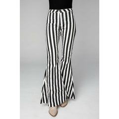 Buddy Love Moonshine High Waisted Flares in Black/White