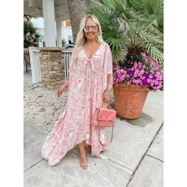 Buddy Love Mamie Kaftan Maxie Dress in Peaches