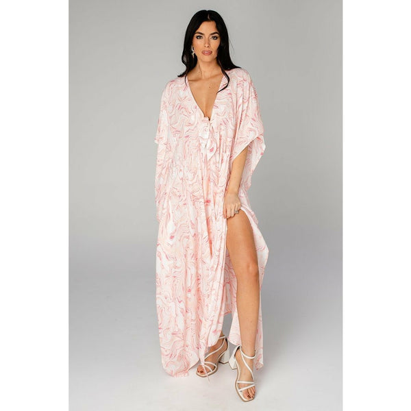 Buddy Love Mamie Kaftan Maxie Dress in Peaches