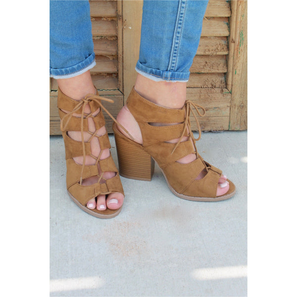 Lucy Lace Up Block Heel