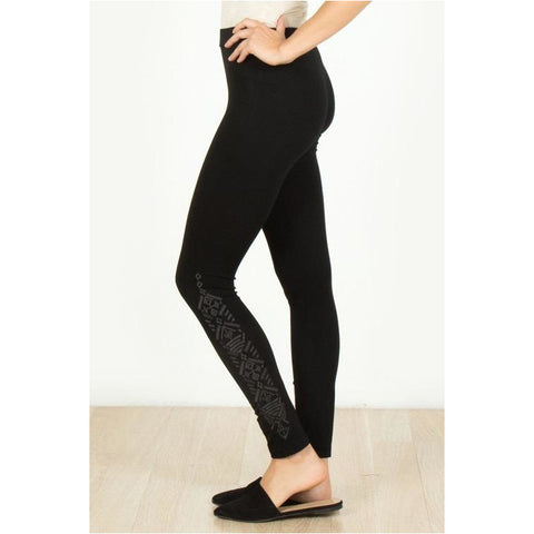 Highwaist Foil Leggings With Seam Details - 2 Colors