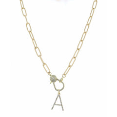 LOBSTER CLAW INITIAL NECKLACE