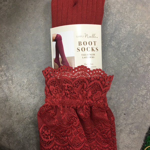 Simply Noelle Tall Lace Sock