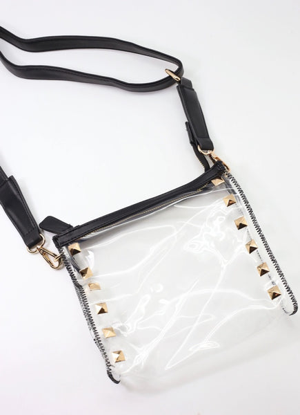 Stella Clear Crossbody with Studs-2 Colors