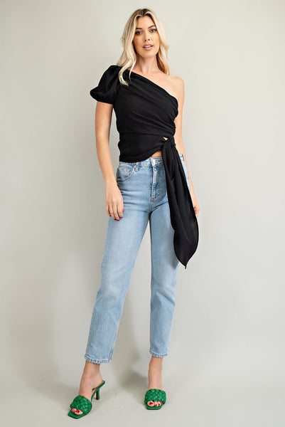 Marlee One Shoulder Top- 2 Colors