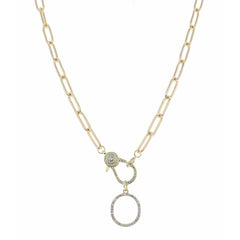 LOBSTER CLAW INITIAL NECKLACE
