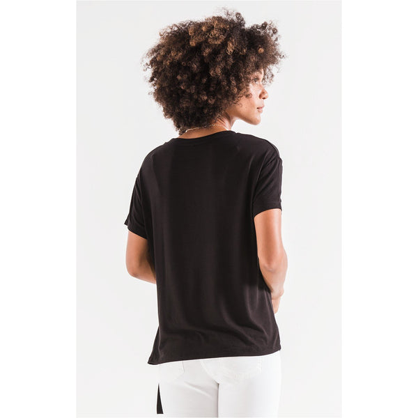 Z Supply The Side Wrap Tee In Black