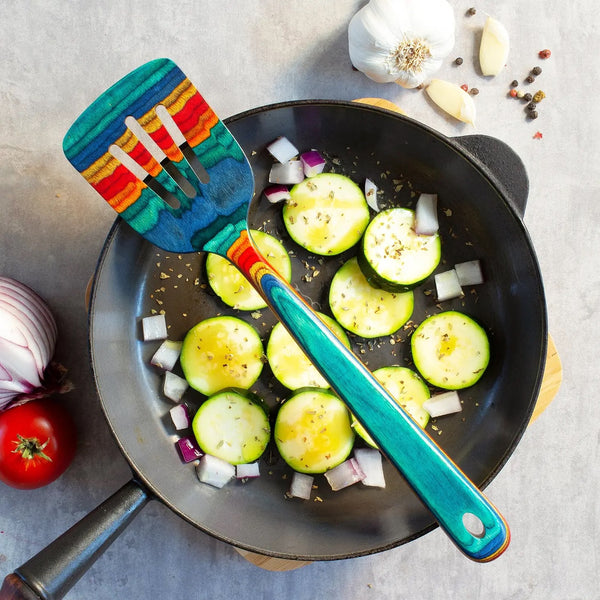 Colorful Wooden Kitchen Utensils