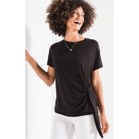 Z Supply The Side Wrap Tee In Black
