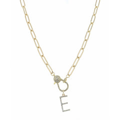 LOBSTER CLAW INITIAL NECKLACE