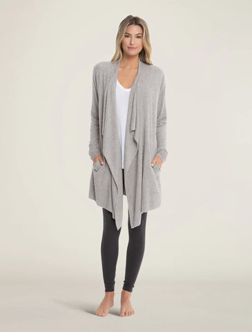 Barefoot Dreams The CozyChic Lite Resort Cardigan in Graphite/Stone