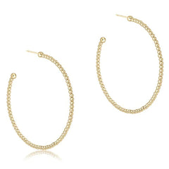 Enewton Beaded Classic Post Hoop - 2mm Gold (1"or  1.25")