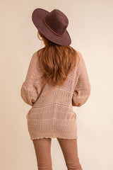 Knit Netted Cardigan-2 Colors