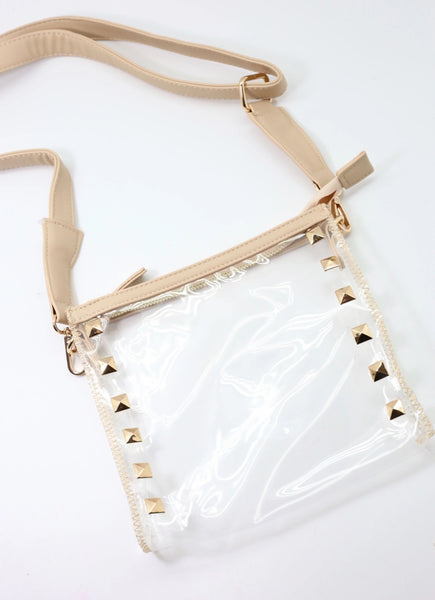Stella Clear Crossbody with Studs-2 Colors