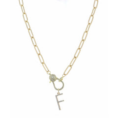 LOBSTER CLAW INITIAL NECKLACE