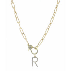 LOBSTER CLAW INITIAL NECKLACE