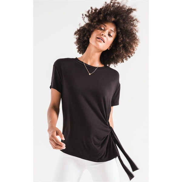 Z Supply The Side Wrap Tee In Black