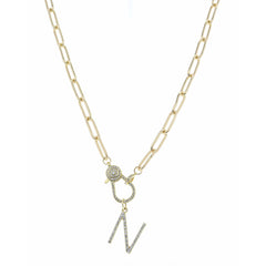 LOBSTER CLAW INITIAL NECKLACE