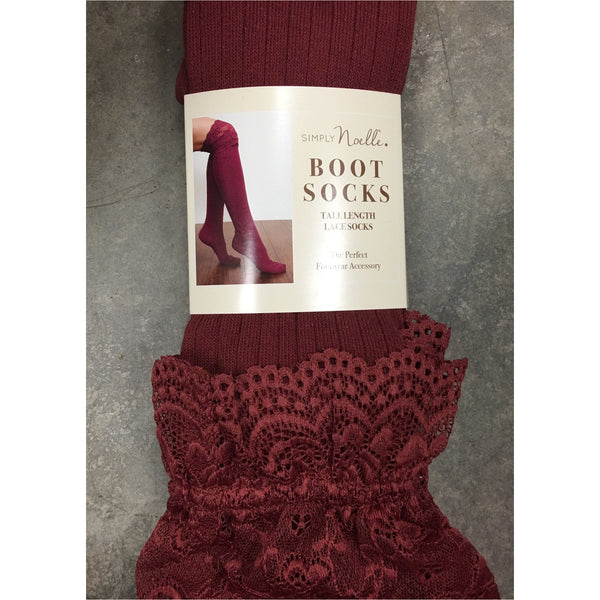 Simply Noelle Tall Lace Sock