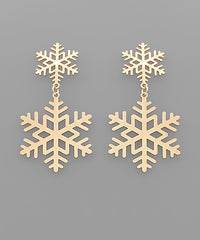 Golden Snowflake Earring