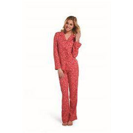 Red Damask Pajamas - A Little Bird Boutique
 - 1