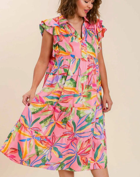 Tropical Get Away Dress - 2 Colors