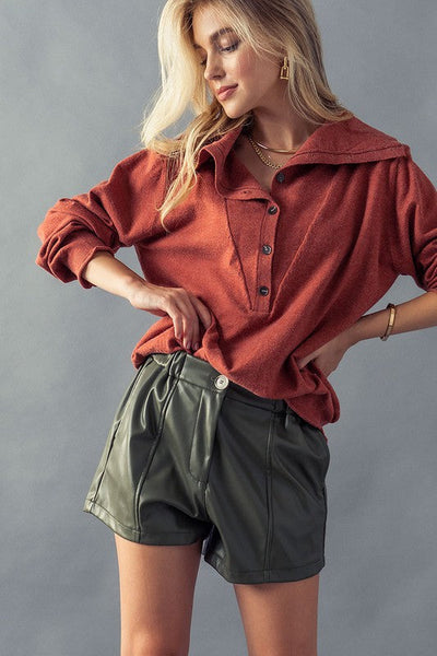 Kendall Vegan Leather Shorts-3 Colors
