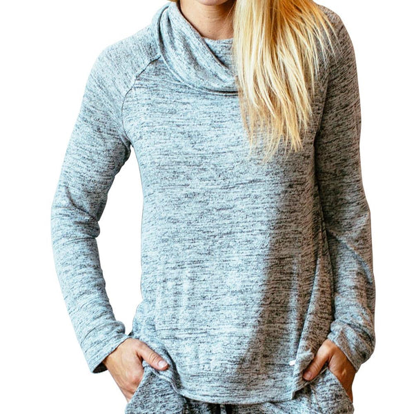 Carefree Threads Cowl Neck Lounge Top