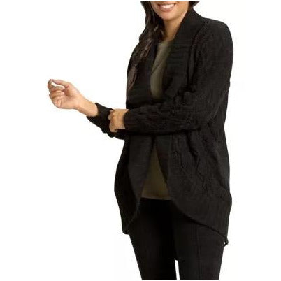 Barefoot Dreams The CozyChic Lite Resort Cardigan in Graphite/Stone