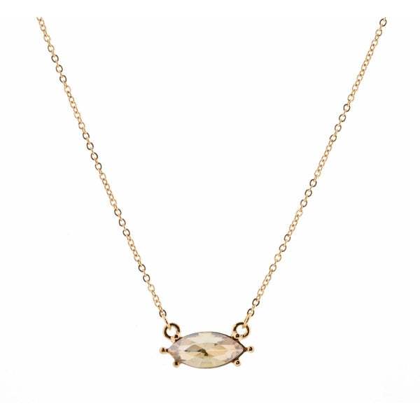 Jane Marie Gold 16" NECKLACE with Colored Stone Pendant