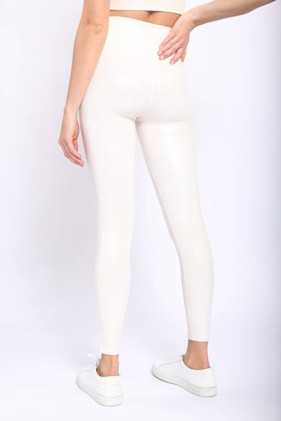 Ivory Foil Highwaisted Leggings