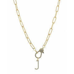 LOBSTER CLAW INITIAL NECKLACE