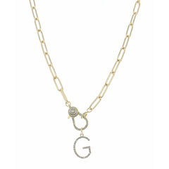 LOBSTER CLAW INITIAL NECKLACE