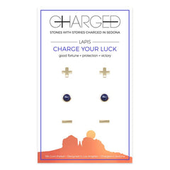 Charged Carded Gemstone Earrings