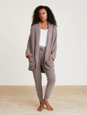 Barefoot Dreams CozyChic Cable Knit Shawl Collar Cardigan