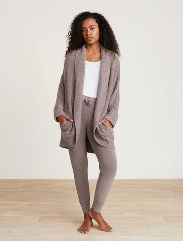 Barefoot Dreams The CozyChic Lite Resort Cardigan in Graphite/Stone