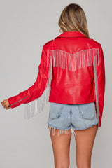 Buddy Love Rife Leather Jacket - Red