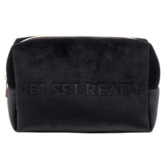 Black Velour Cosmetic Pouch