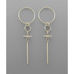 Circle Bar Earrings