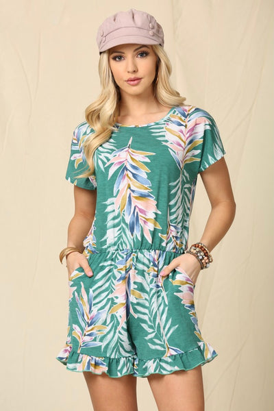 Tropical Vibes Plus Size Romper