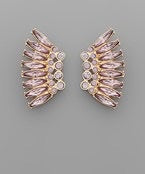 Crystal Wing Earrings- Multiple Colors