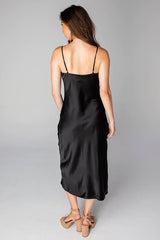 Buddy Love-Tracy Midi Slip Dress-Black