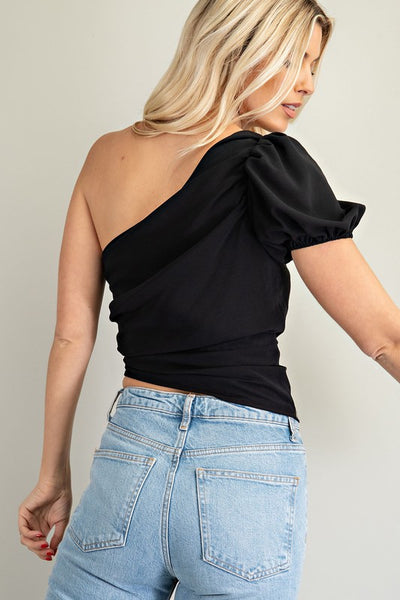 Marlee One Shoulder Top- 2 Colors