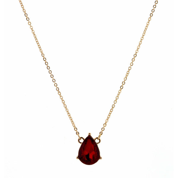Jane Marie Gold 16" NECKLACE with Colored Stone Pendant