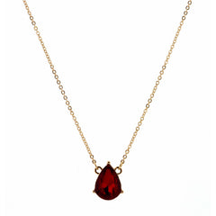 Jane Marie Gold 16" NECKLACE with Colored Stone Pendant